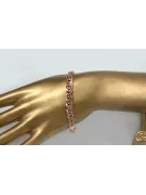 Rosa rusa 14k 585 oro Monaliza pulsera hueca cb002r