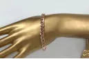 Rosa rusa 14k 585 oro Monaliza pulsera hueca cb002r