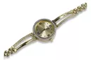 Yellow 14k gold lady round Geneve watch lw075ydy