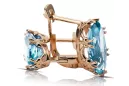 Original Jahrgang 14K Rose Gold Aquamarine Ring Vintage Stil vec021r