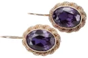 Boucles d'oreilles rose 14k 585 or alexandrite vec007 Vintage russe style soviétique