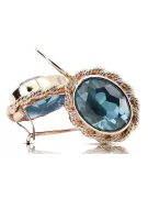 Каблучка Aquamarine Оригінальний Vintage 14K рожевий золото Вінтажний стиль vec007r