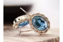 Ring Aquamarine Original Vintage 14K Rose Gold Estilo vintage vec007r