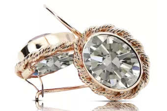 Zircon Original Vintage 14K Розовое золото кольцо Винтаж стиль vec007r