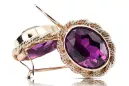 Amethyst Original Vintage 14K Rose Gold Ring Vintage Jewlery vec007r