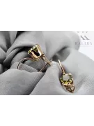 Кольцо Желтый Перидот Оригинальный Винтаж 14K Розовое Золото Винтаж vec056r