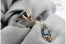 Style vintage Ring Aquamarine Original Vintage 14K Rose Gold vec056r