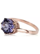 Ruso rosa soviética 14k 585 oro Alexandrite Ruby Esmeralda anillo Zircon vrc189