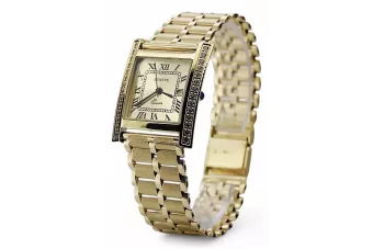 Amarillo reloj de oro de 14k Geneve mw010ydg