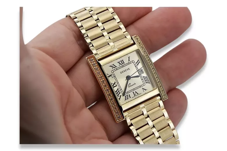 Reloj para hombres de oro Geneve ★ https://zlotychlopak.pl/es/ ★ Pureza de oro 585 333 Precio bajo!