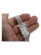 14K White Gold Square Women's Watch, lw003wdw&lbw003w