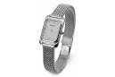 Montre carrée pour femme en or blanc 14 carats, lw003wdw&lbw003w