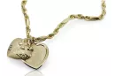 14k gold Mother of God medallion & Corda Figaro chain pm024y&cc004y