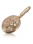 Rosa vintage rosa 14k 585 oro Vintage Colgante Cameo vpn007