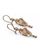 Boucles d’oreilles russe rose soviétique 14k 585 or Samovar ven244