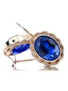 Boucles d'oreilles Vintage Jewlery Sapphire 14K Rose Or vec007r