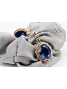 Boucles d'oreilles Vintage Jewlery Sapphire 14K Rose Or vec007r