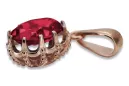 Vintage craft Pendant Ruby Original 14K Rose Gold vpc008r