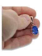 Pendant Sapphire Original Vintage 14K Rose Gold Vintage style vpc008r