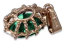 Original Vintage 14K Rose Gold Emerald Pendant Vintage craft vpc008r