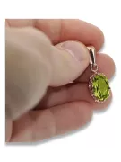 Anhänger gelb Peridot Original Vintage 14K Rose Gold Vintage Handwerk vpc008r