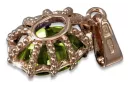 Pendentif Jaune Peridot Original Vintage 14K Rose or Vintage vpc008r