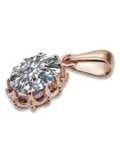 Estilo vintage Colgante Zircon Original Vintage 14K Rose Oro vpc008r