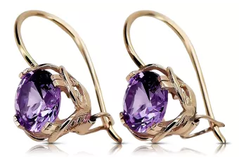 Alexandrite Original Vintage 14K Rose Boucles d'oreilles Vintage vec029r