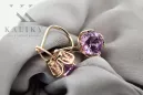 Ohrringe Amethyst Original Vintage 14K Rose Gold Vintage Jewlery vec029r