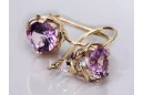 Ohrringe Amethyst Original Vintage 14K Rose Gold Vintage Jewlery vec029r