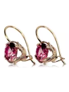 Ruby Original Vintage 14K Rose Oro Pendientes vec029r