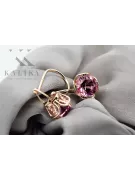 Ruby Original Vintage 14K Rose Oro Pendientes vec029r