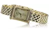 Gelbe 14k Gold Geneve Dame 0.33ct Diamant-Uhr lwd002ydg&lbw004y