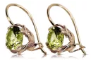 Original Vintage 14K Rose Gold Yellow Peridot Earrings Vintage style vec029r