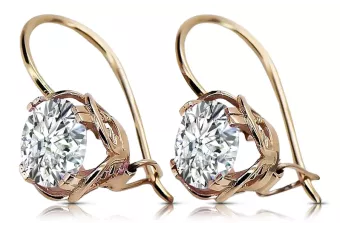 Pendientes Estilo vintage Zircon Original Vintage 14K Rose Gold vec029r