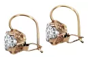 Cercei stil vintage Zircon Original Vintage 14K Rose Gold vec029r