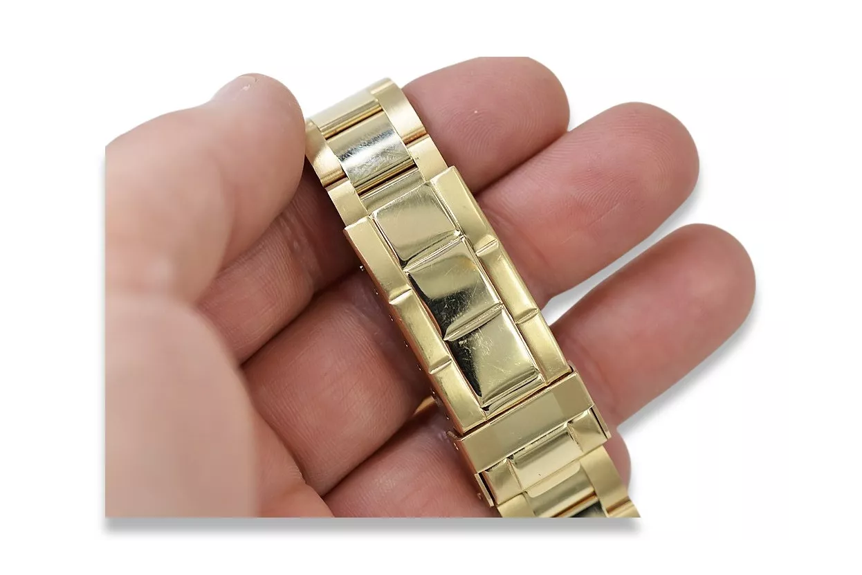 Ceas de Aur 14K pentru Bărbați, Cadran Albastru, 40mm - Geneve