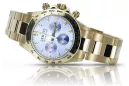 Montre Homme Or 14K, Cadran Bleu, 40mm - Geneve