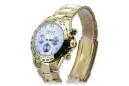 Reloj de Hombre de Oro 14K, Esfera Azul, 40mm - Geneve