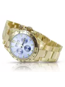 Montre Homme Or 14K, Cadran Bleu, 40mm - Geneve