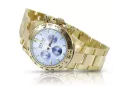 Montre Homme Or 14K, Cadran Bleu, 40mm - Geneve