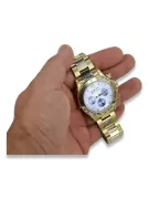 Reloj de Hombre de Oro 14K, Esfera Azul, 40mm - Geneve