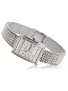 14K Білий золото Diamond Watch, прямокутний 0.25ct lwd035wds&lbw003w