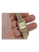 14K reloj de diamantes de oro, rectángulo 0.25ct lwd035ydg pacientelbw003y