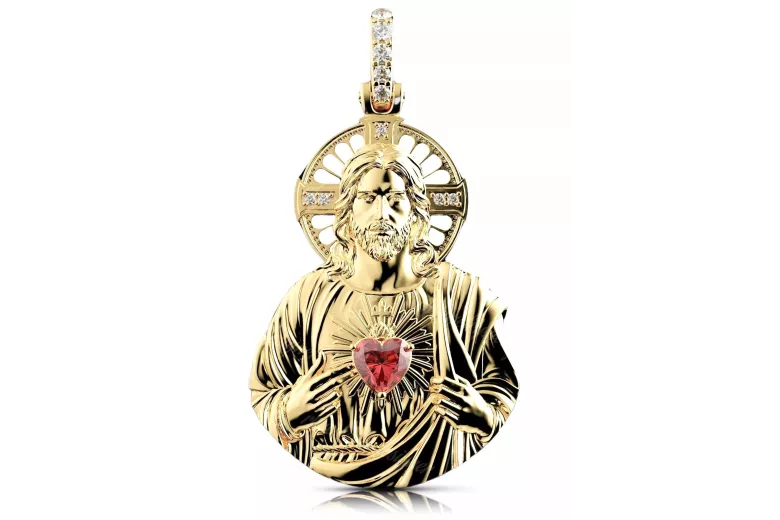 Jezus médaillon icône pendentif ★ https://zlotychlopak.pl/fr/ ★ Gold 585 333 bas prix