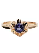 Jewlery Ring Alexandrite Original Vintage 14K Rose Gold vrc004r