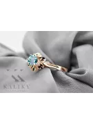 Vintage Ring Aquamarine Original Jahrgang 14K Rose Gold vrc004r