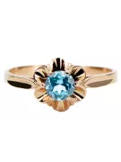 Inel Vintage Aquamarine Original Vintage 14K Rose Gold vrc004r