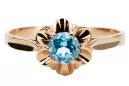 Vintage Ring Aquamarine Original 14K Rose Gold vrc004r