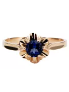 Vintage Ring Sapphire Original Vintage 14K Rose Gold vrc004r